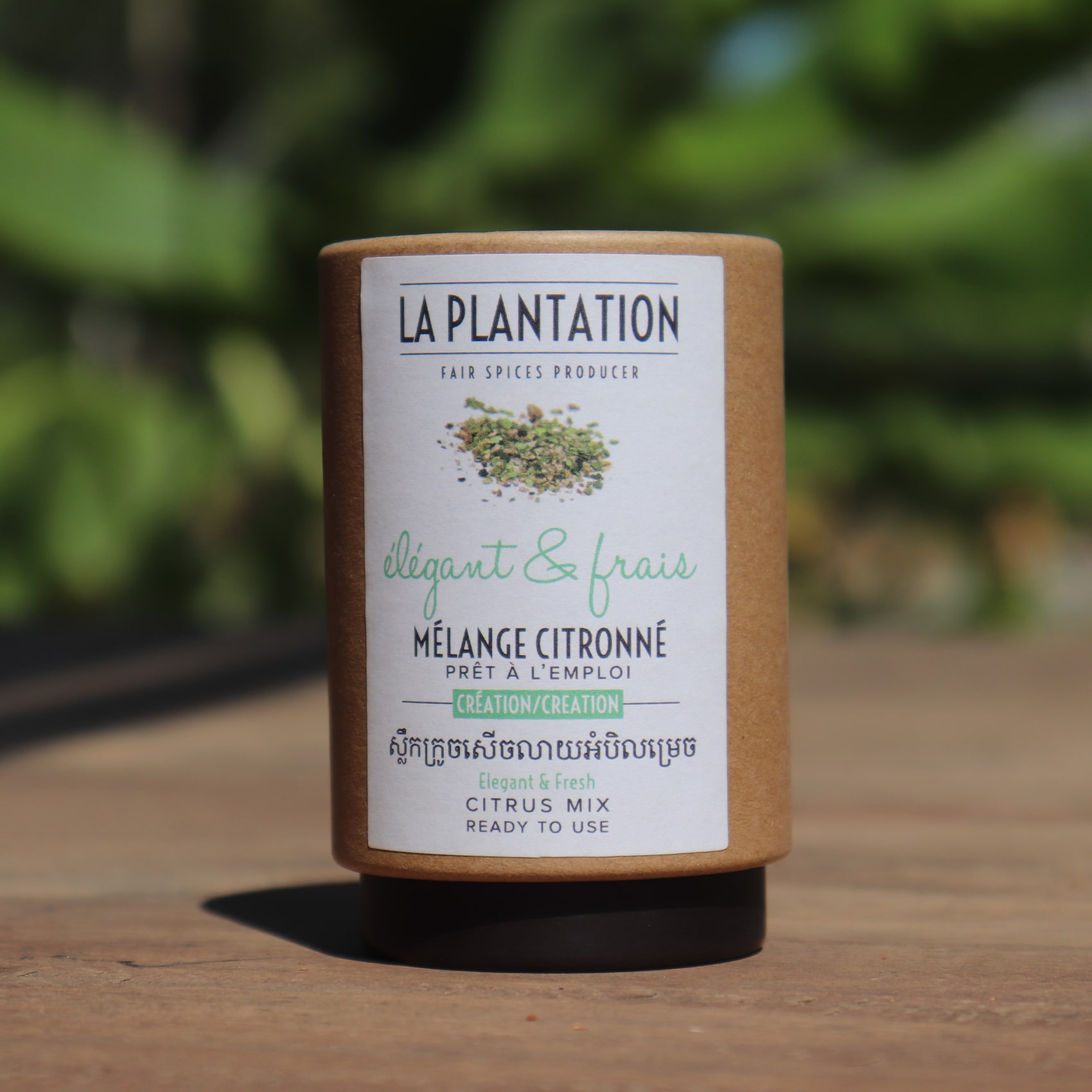 tube en kraft de mélange d'épices citronné