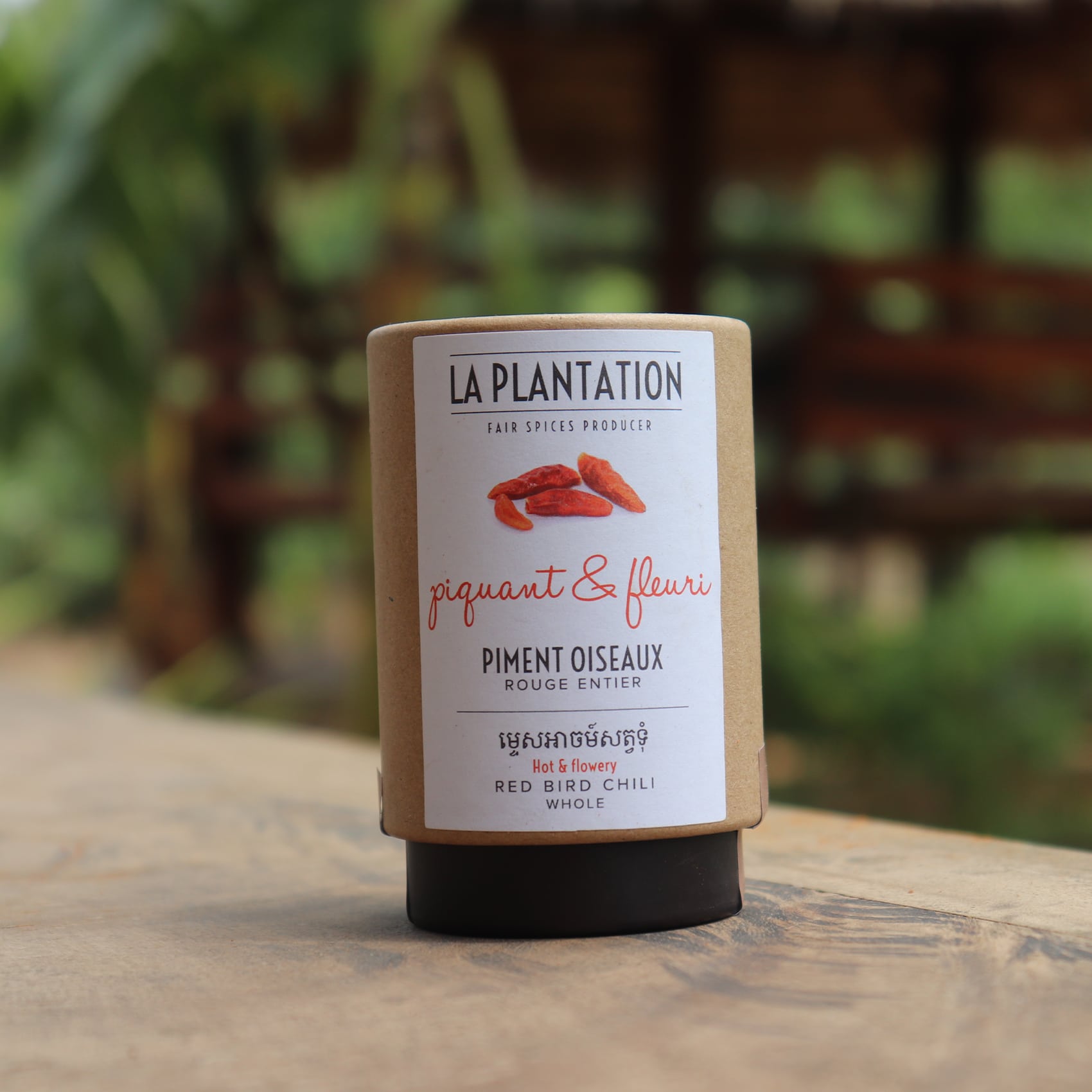 tube alimentaire en kraft de piment oiseau rouge