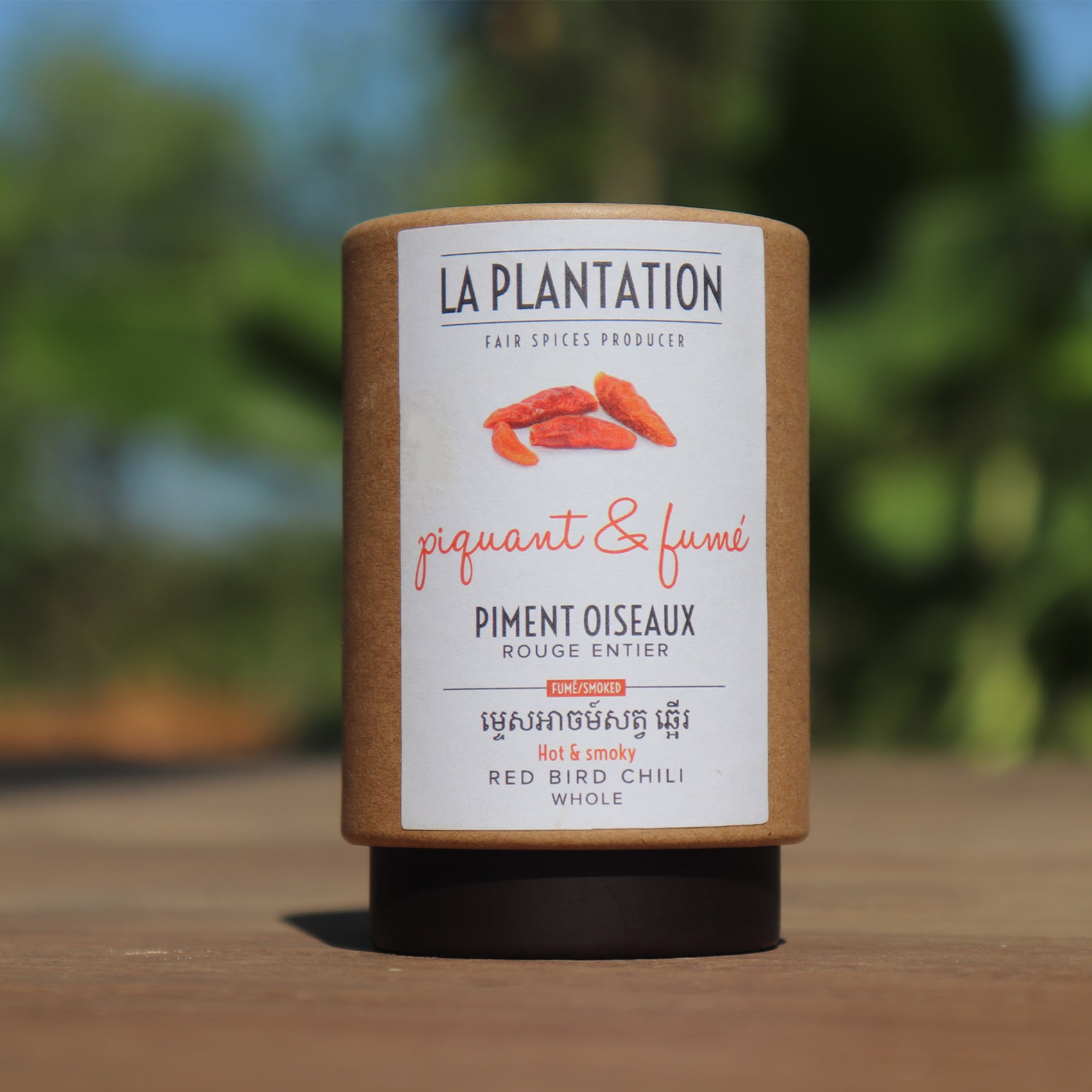 tube en kraft alimentaire de piment oiseau
