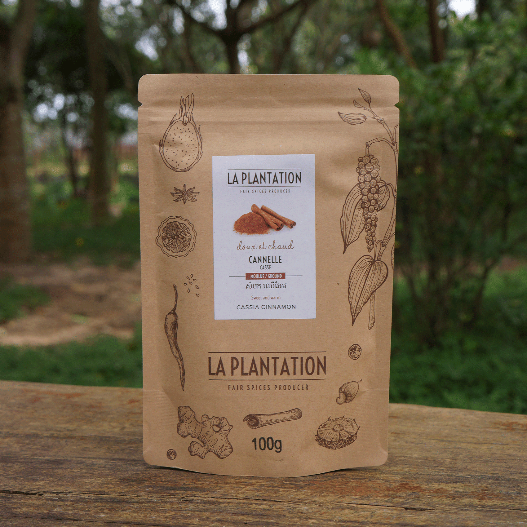 paquet de cannelle casse fermeture zip