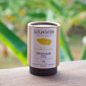 tube en kraft de curcuma blanc en poudre