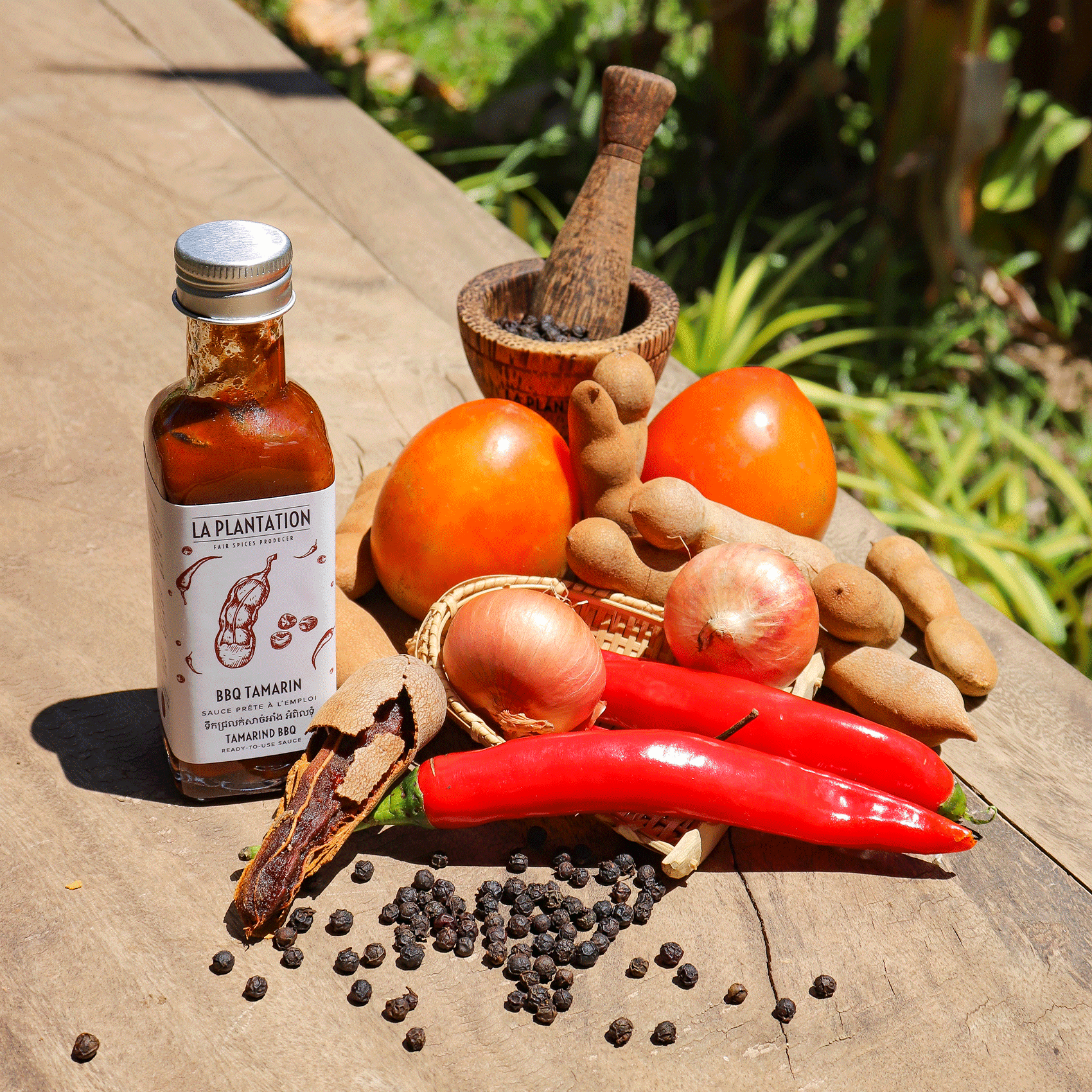 bouteille de sauce barbecue au tamarin