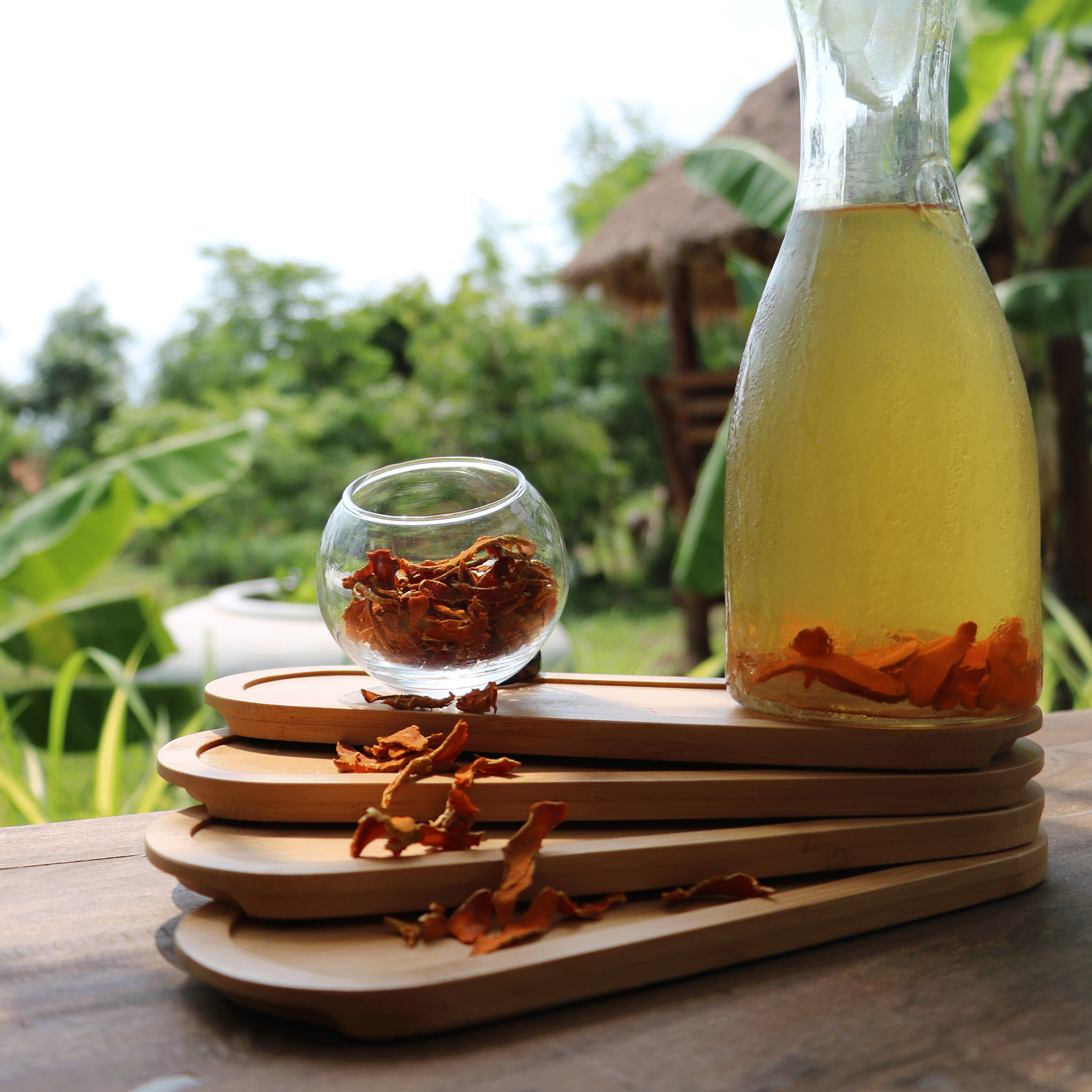 infused turmeric on a table