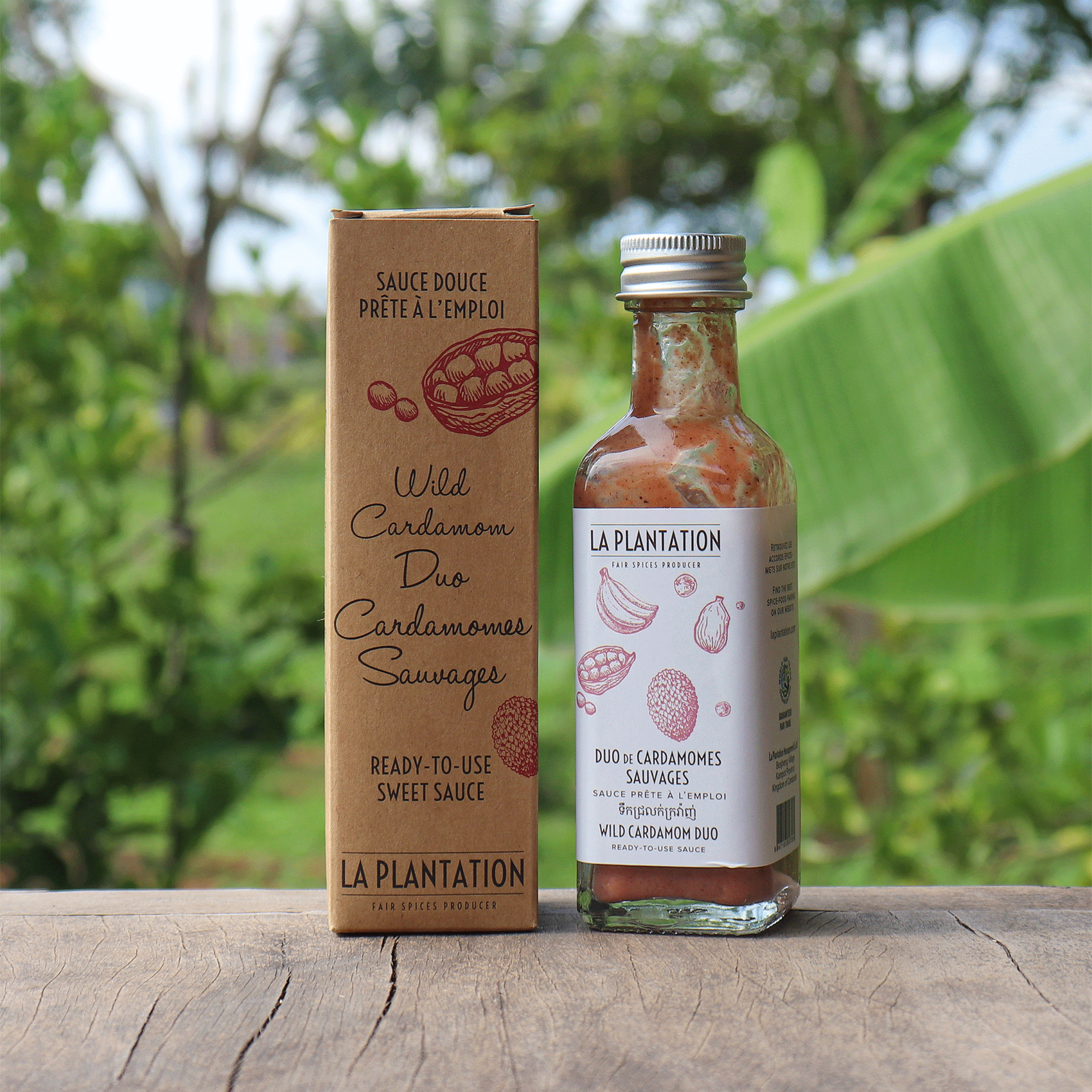 sauce à la cardamome et emballage