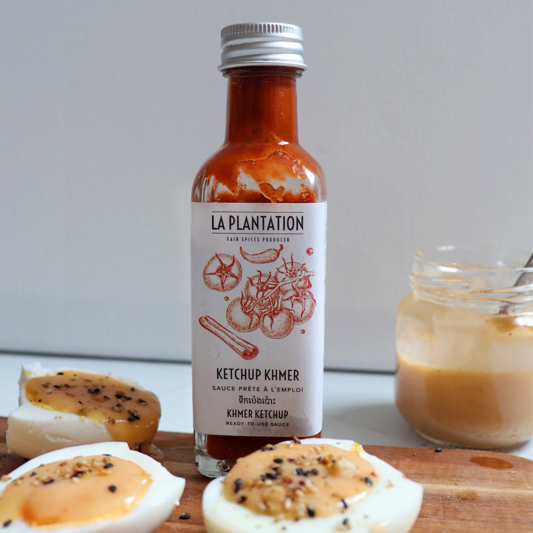 sauce ketchup artisanale et oeufs mimosa