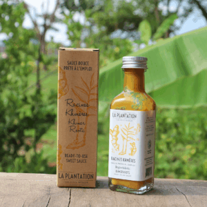 bouteille de sauce au gingembre et emballage