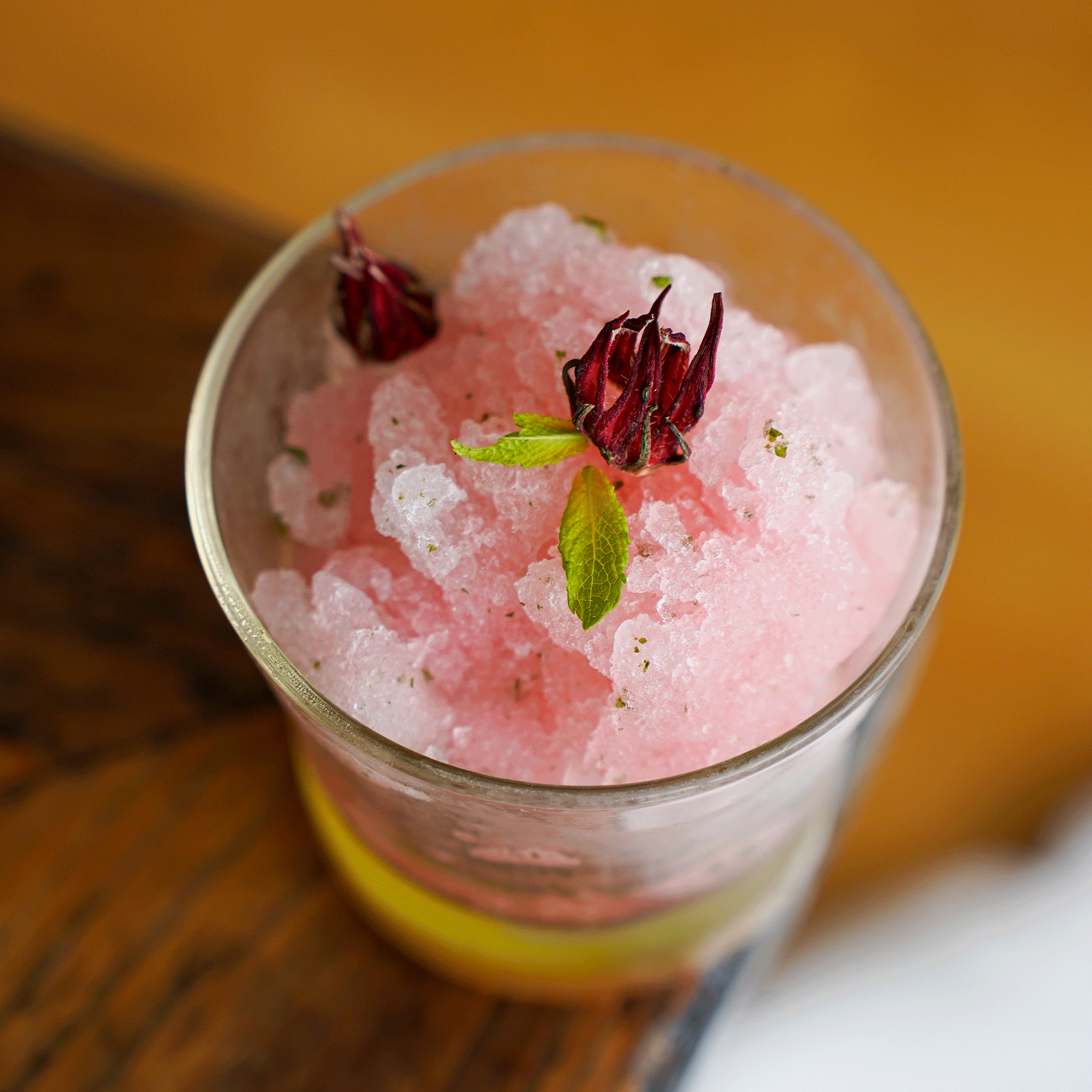 granité à l'hibiscus