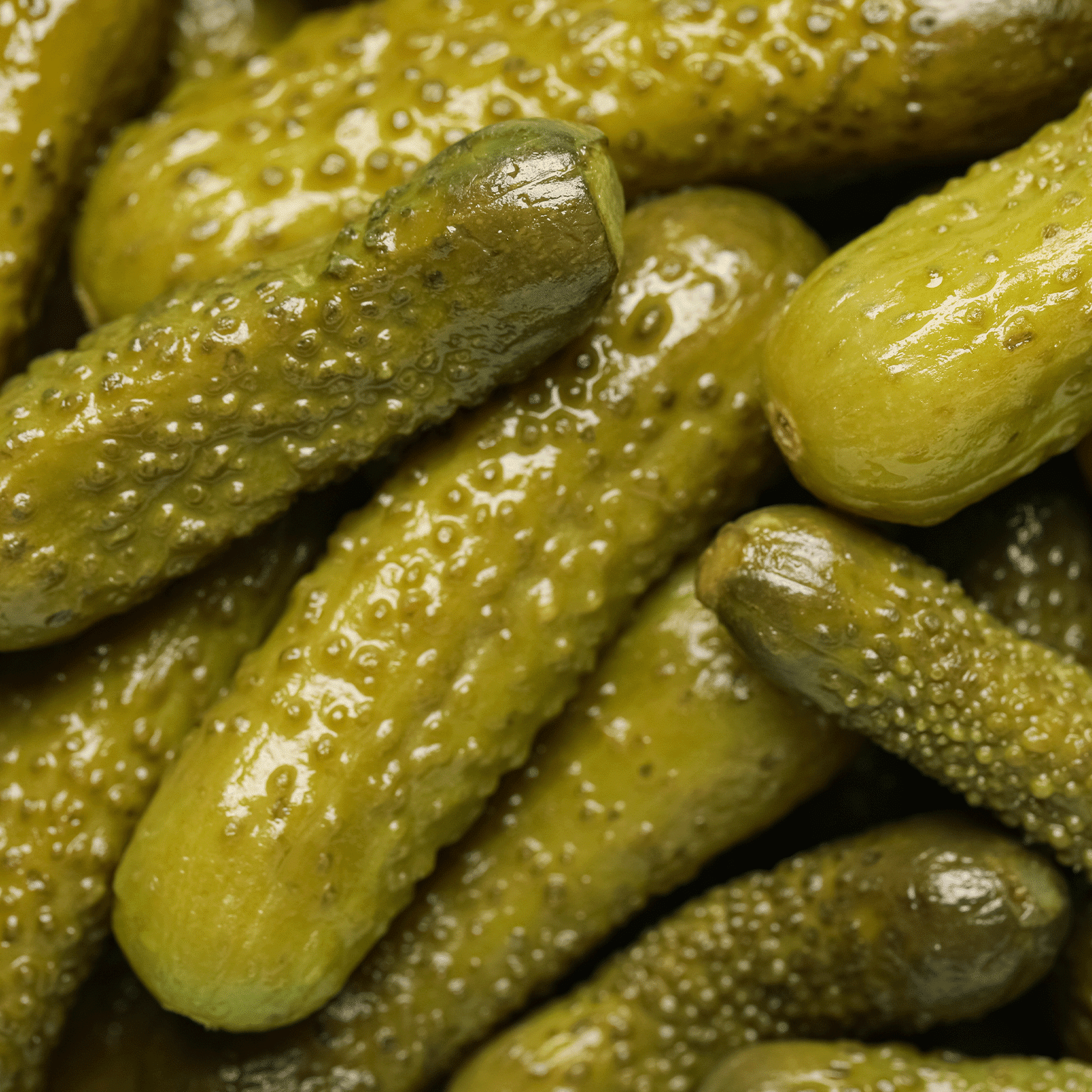 cornichons posés en vrac