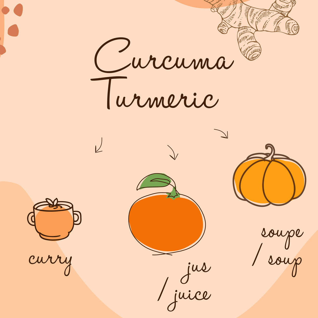 saveurs d'automne avec le Curcuma