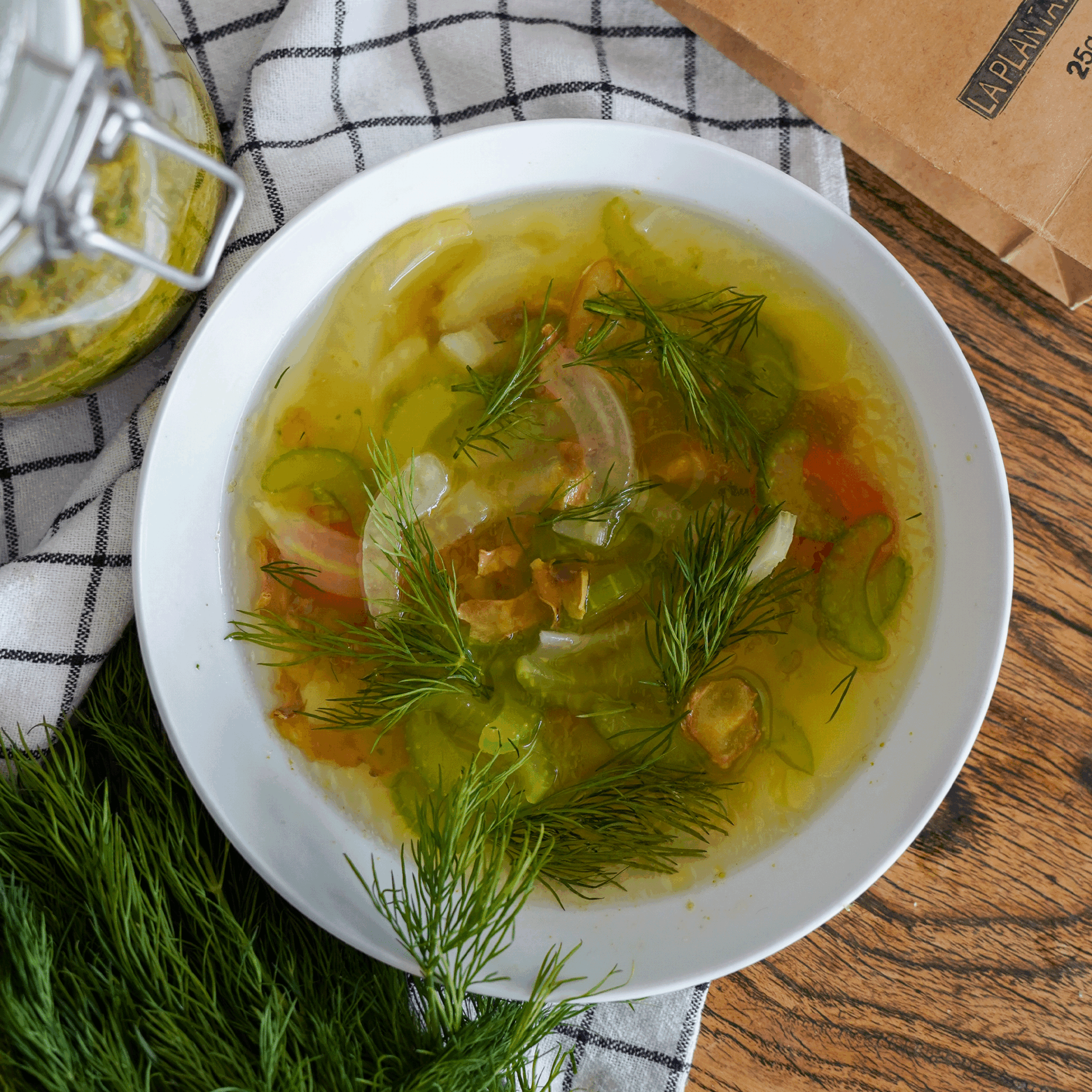 soupe de bouillon de légumes