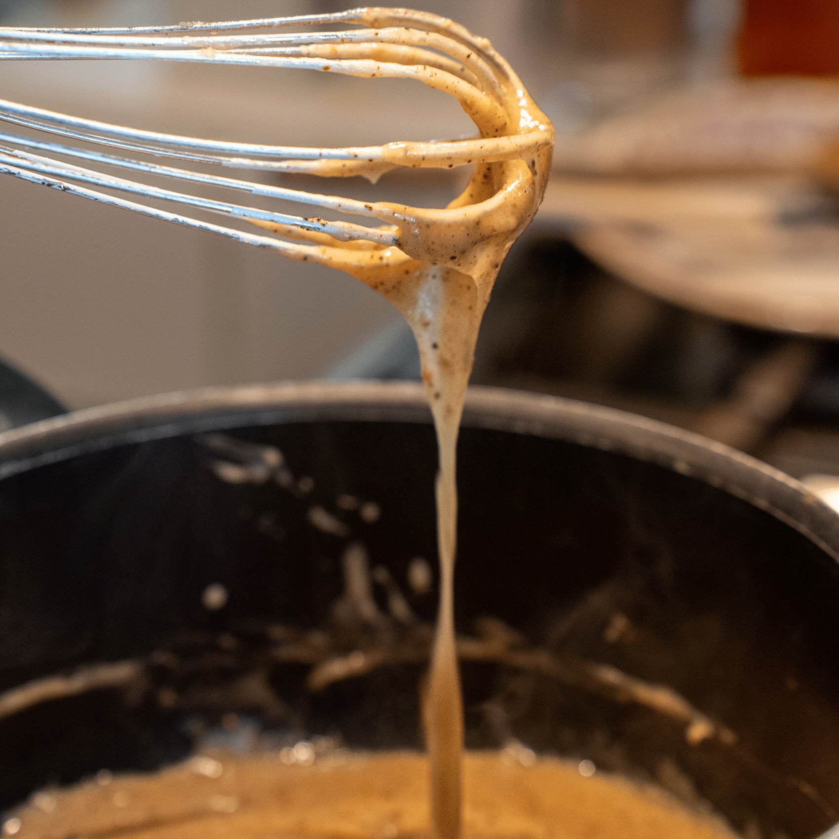 sauce au poivre sur un fouet