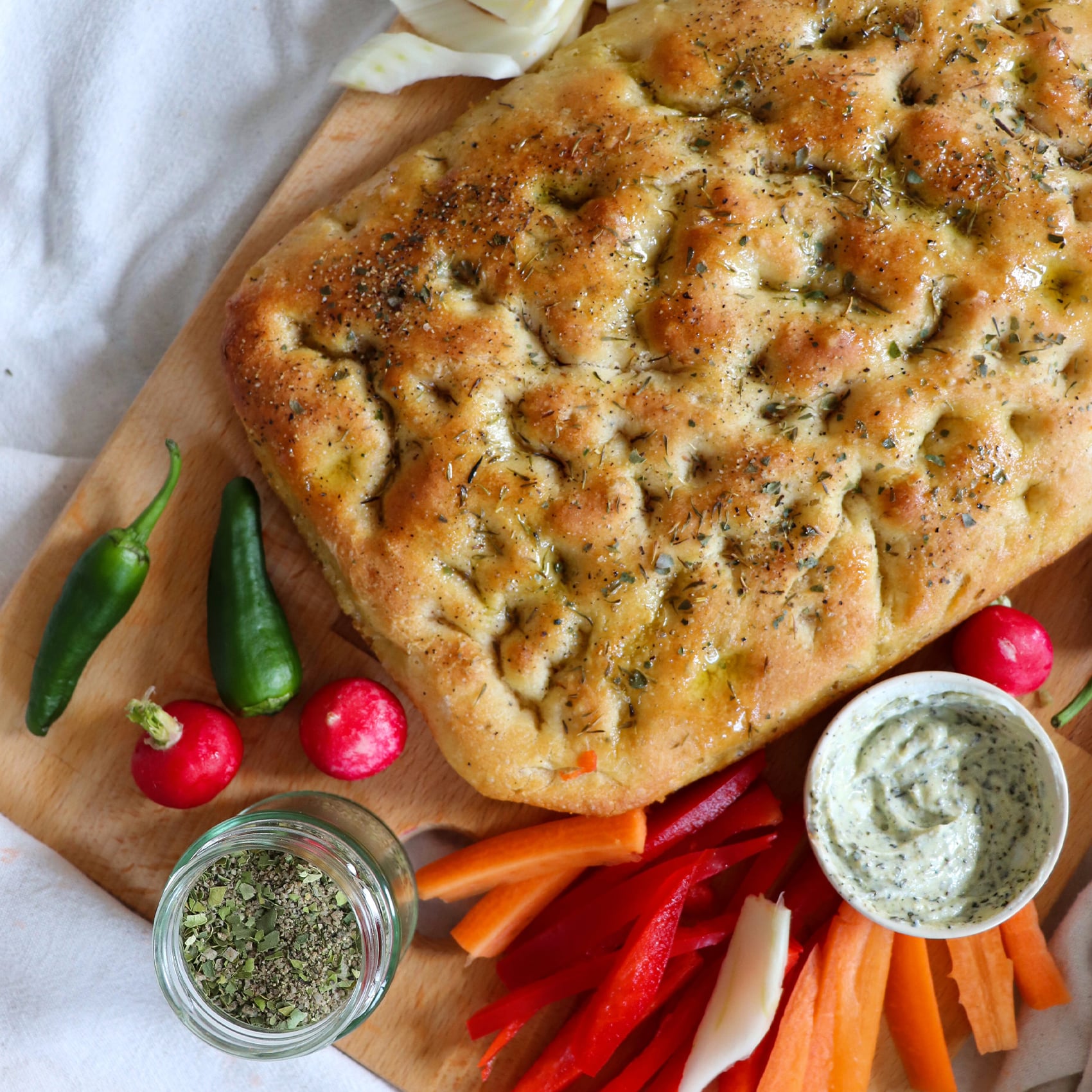 recette de focaccia aux épices citronnées
