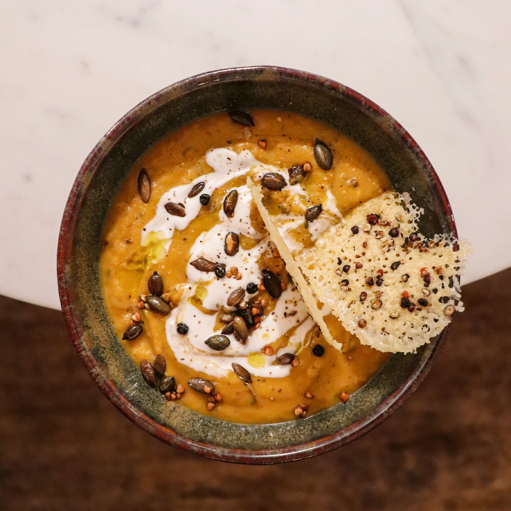 Rezept für Butternusskürbis-Cremesuppe