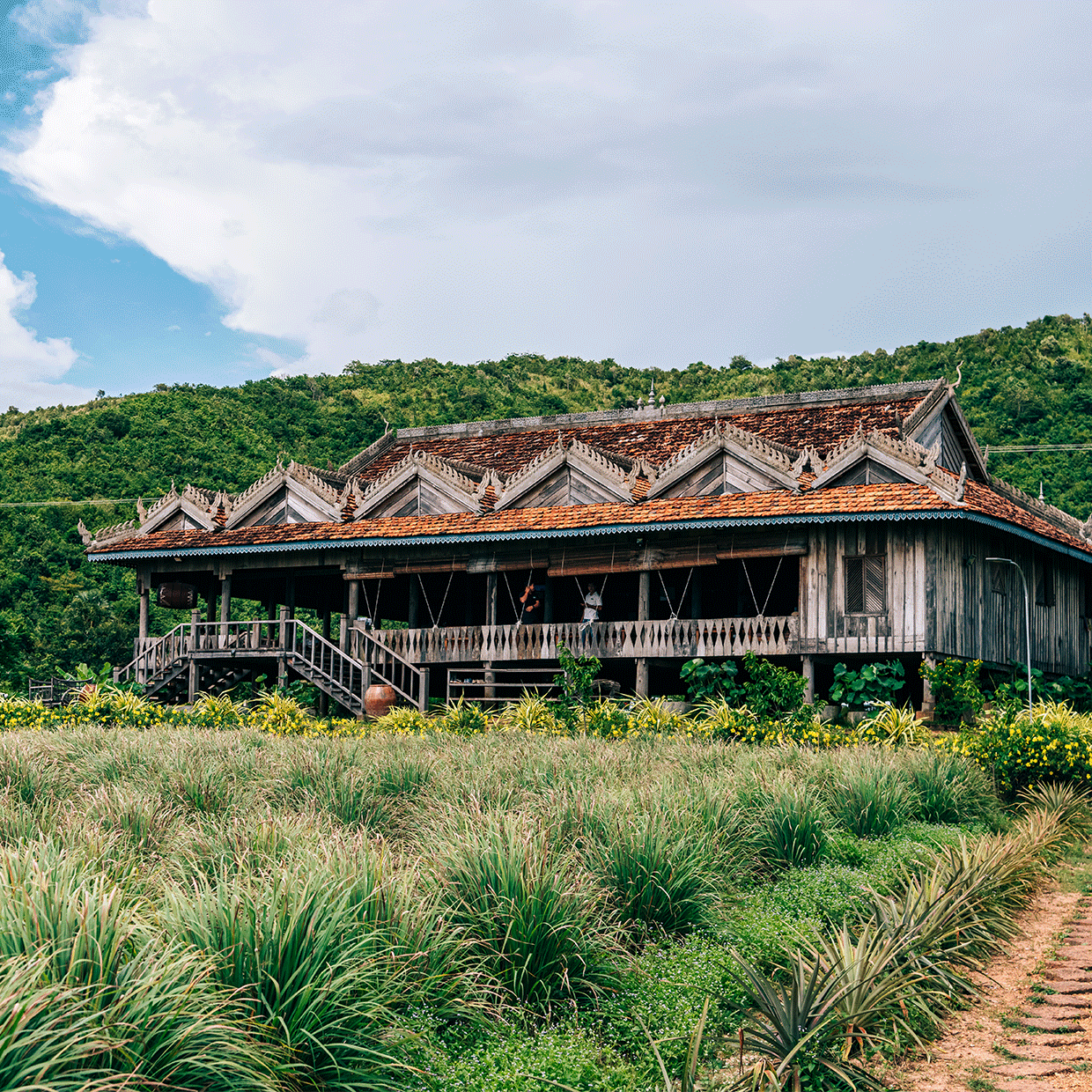 vue extérieure de la salachan, batiment traditionnel