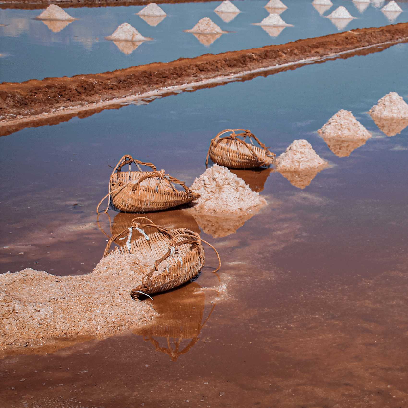 Vergleich Fleur de Sel Kampot und Guérande nebeneinander