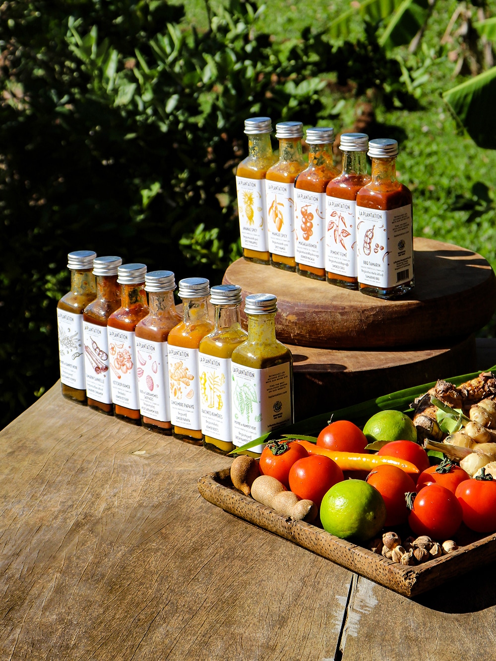 Les sauces aux épices de La Plantation, de la plus douce à la plus piquante