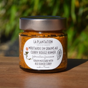 Moutarde française en grains au curry rouge