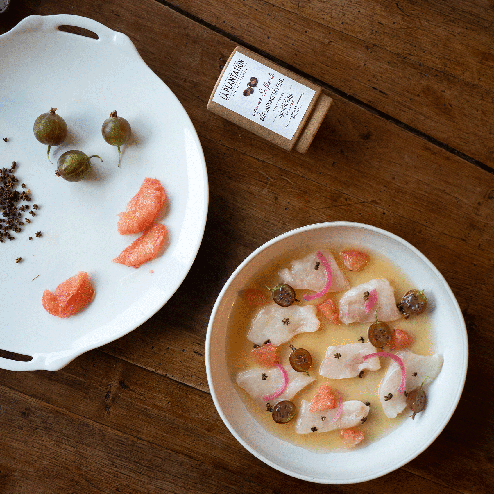 préparation d'une recette à base de poivre rouge de kampot