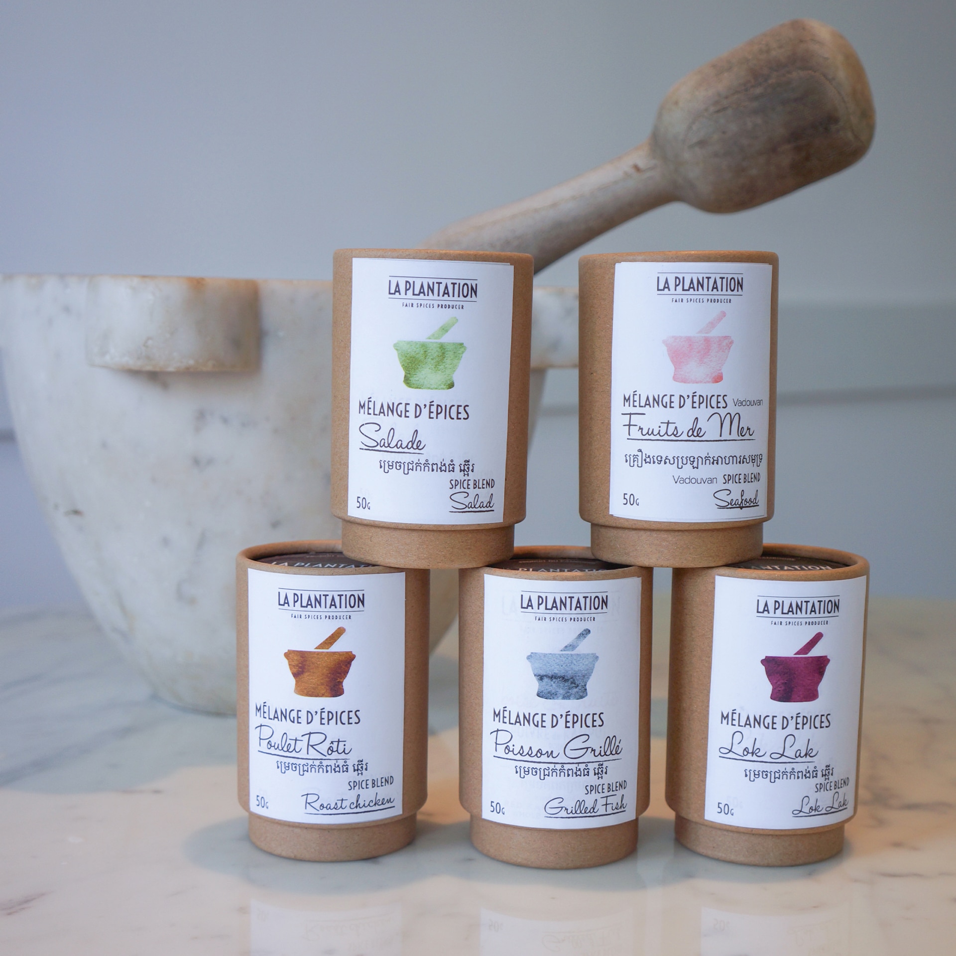 gamme de mélange d'épices de la plantation