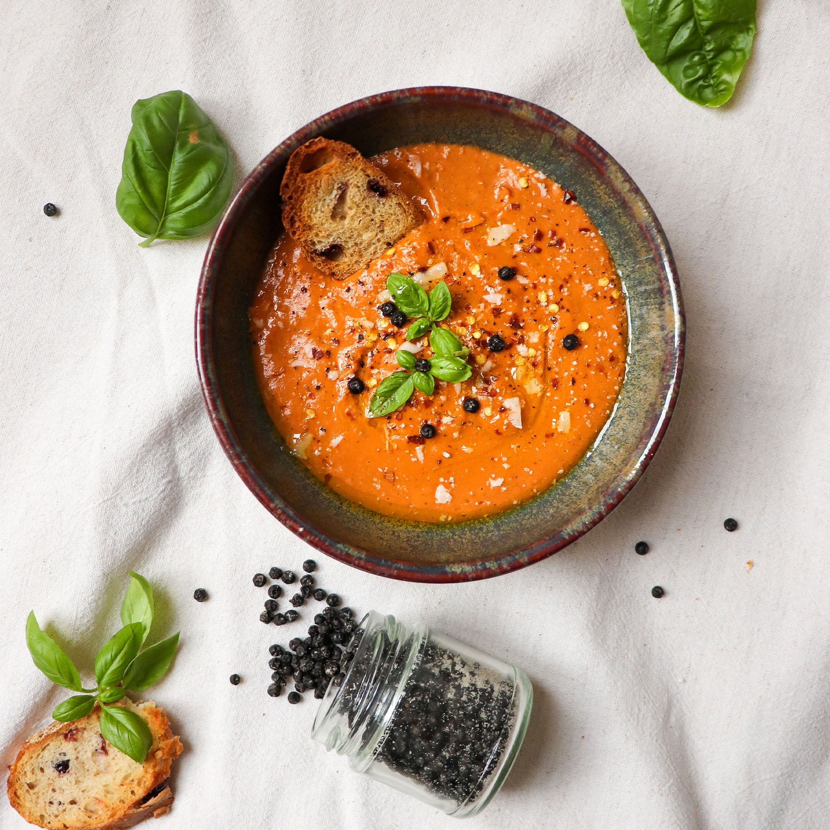 Velouté de tomates au poivre de Kampot