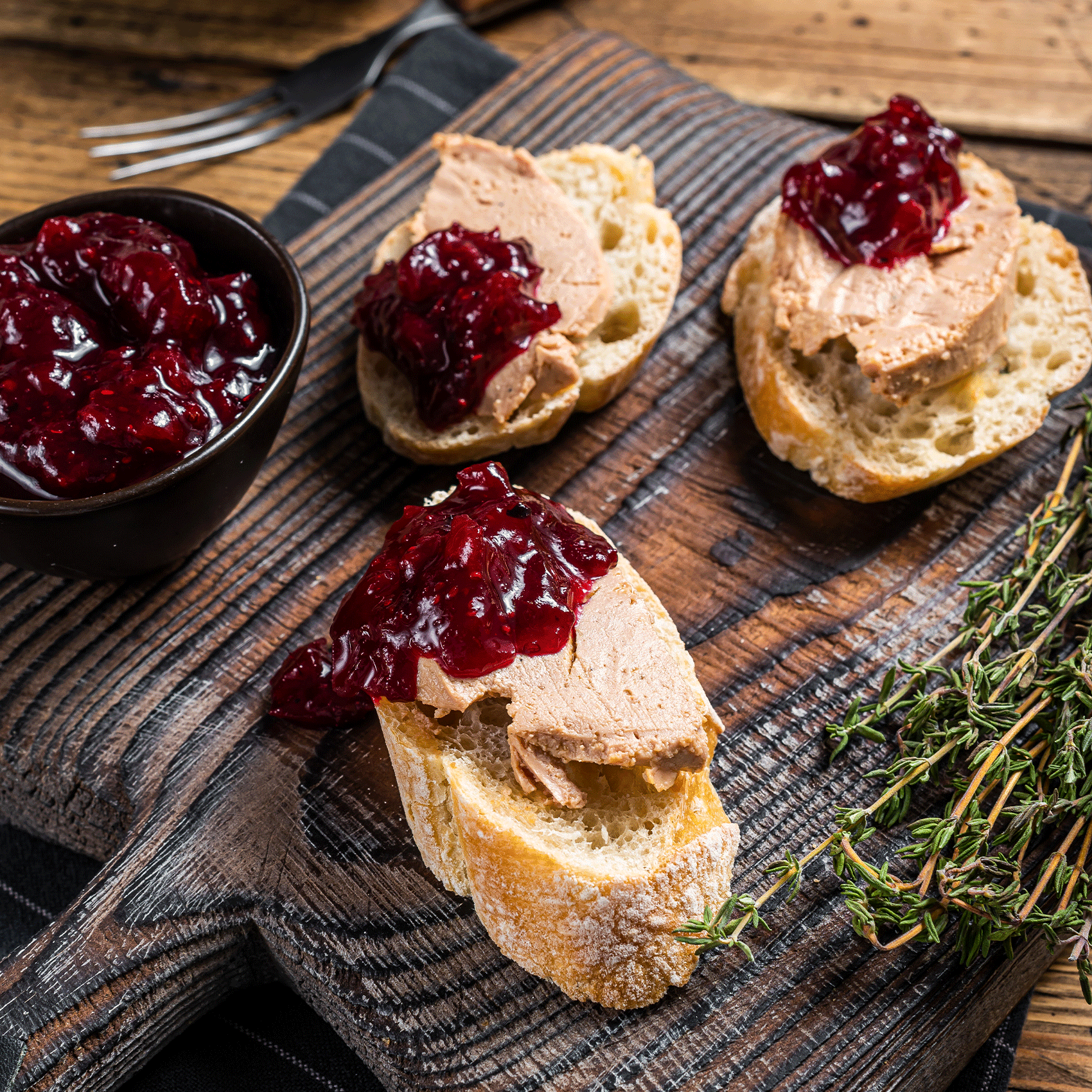 tartine de foie gras avec chutney de figue