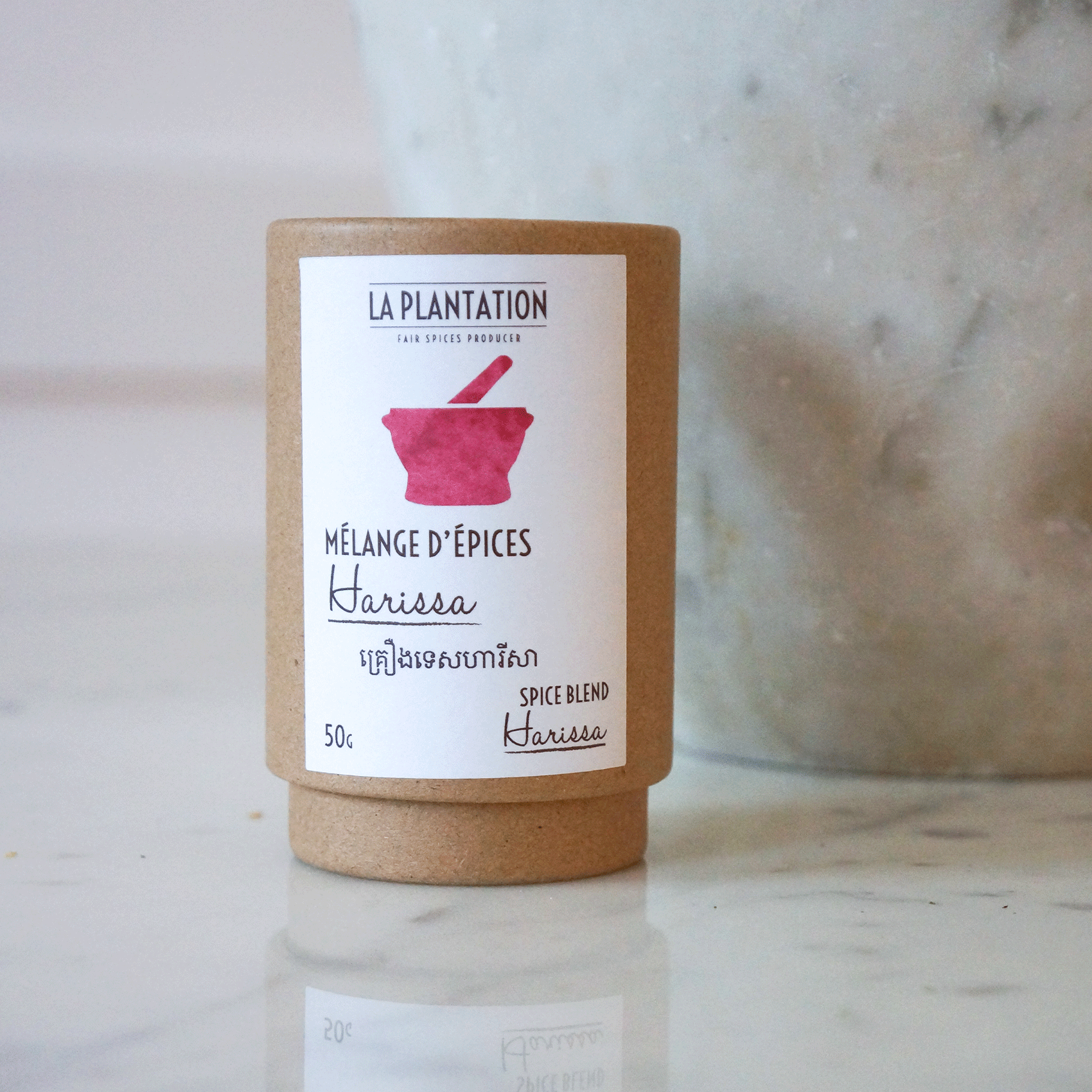 tube kraft alimentaire d'épices harissa à la rose