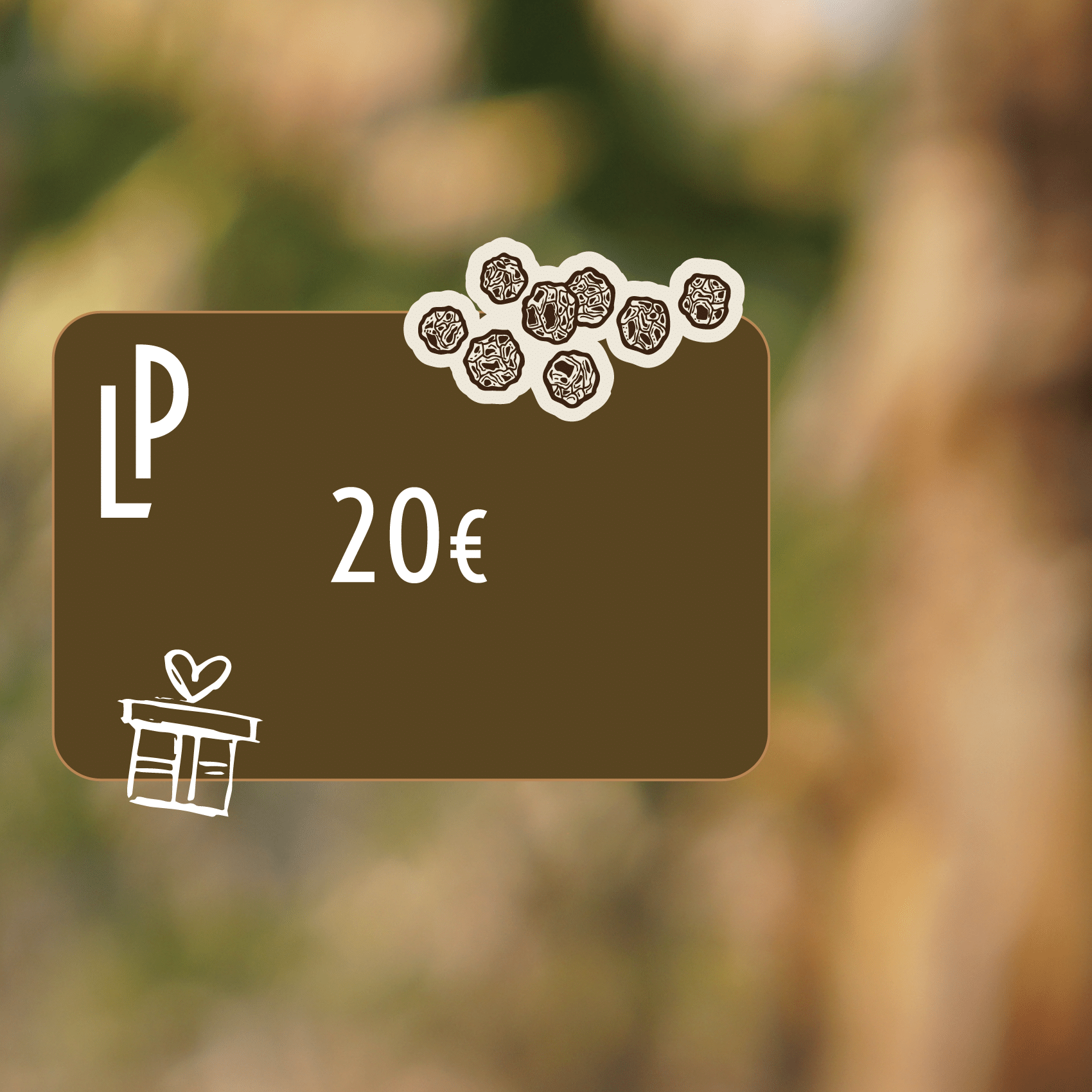 carte cadeau de la plantation d'une valeur de 20 euros