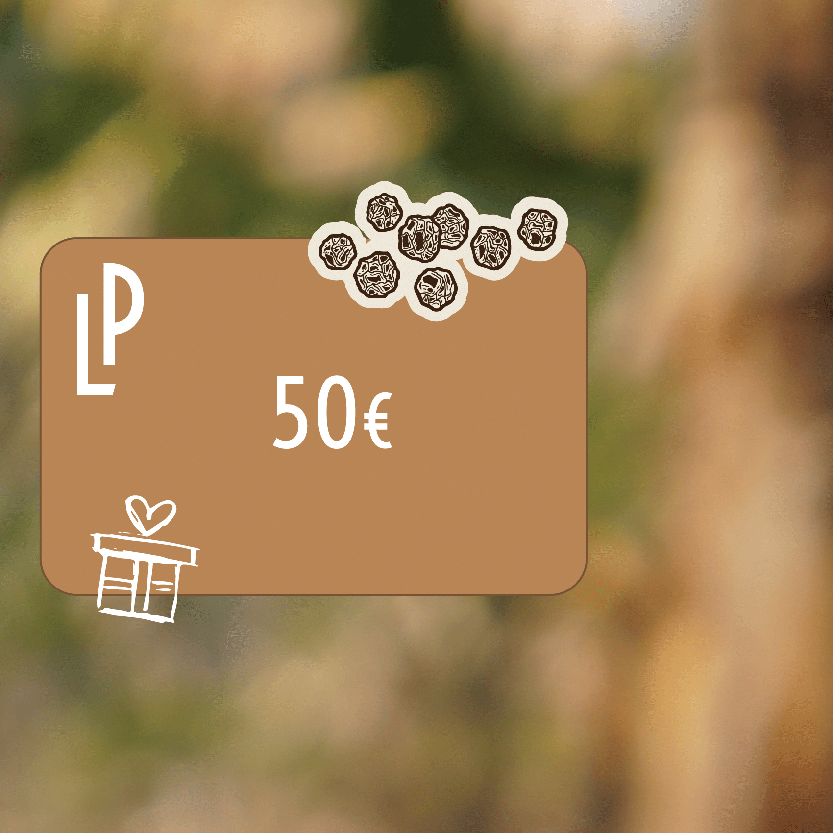 carte cadeau de la plantation d'une valeur de 50 euros