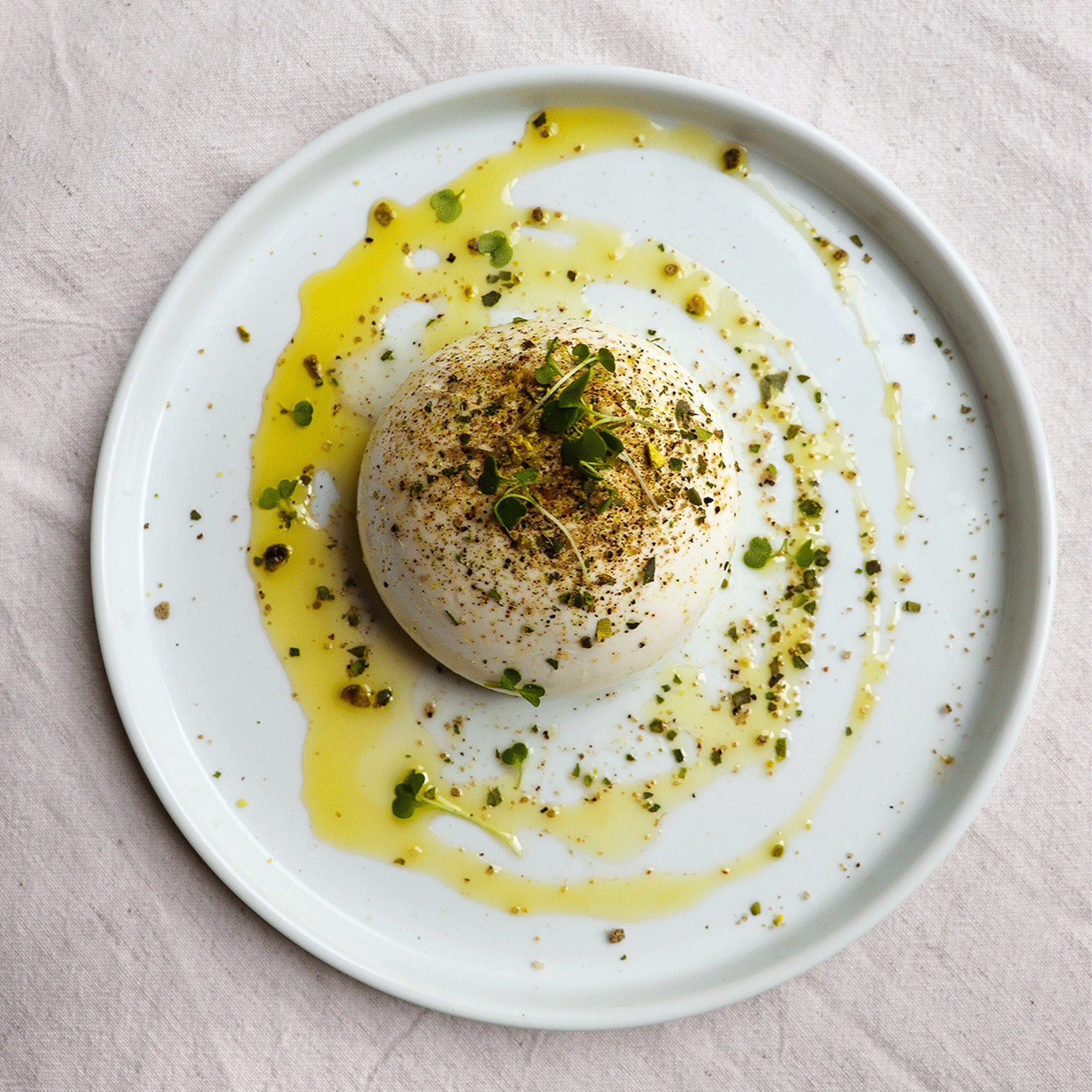 recette de burrata au combava