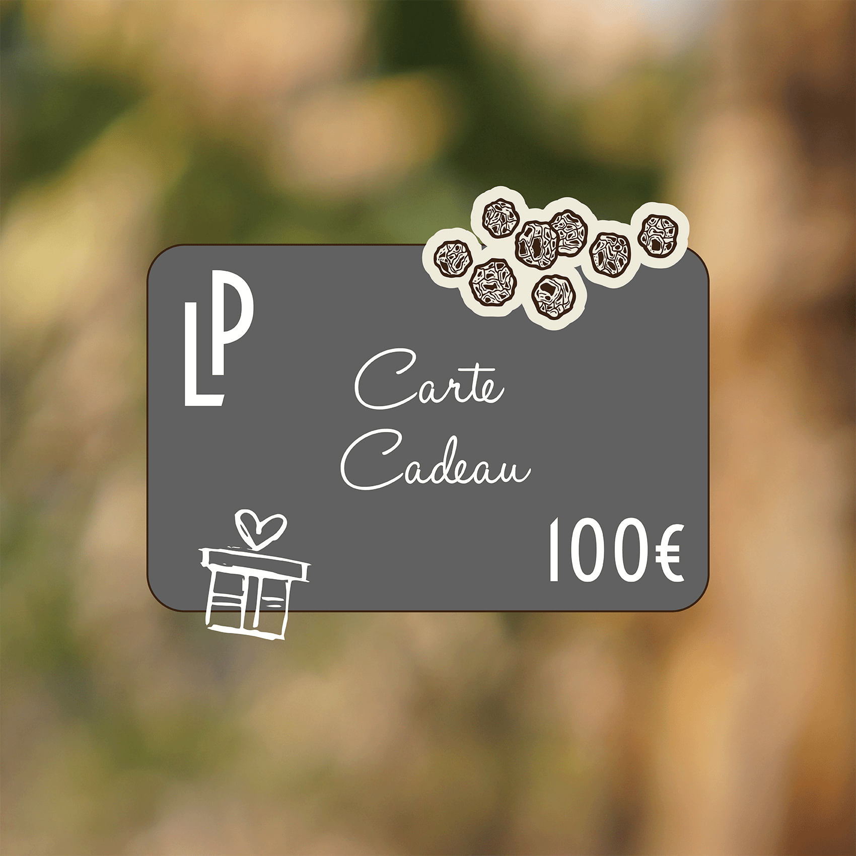 carte cadeau de la plantation d'une valeur de 100 euros