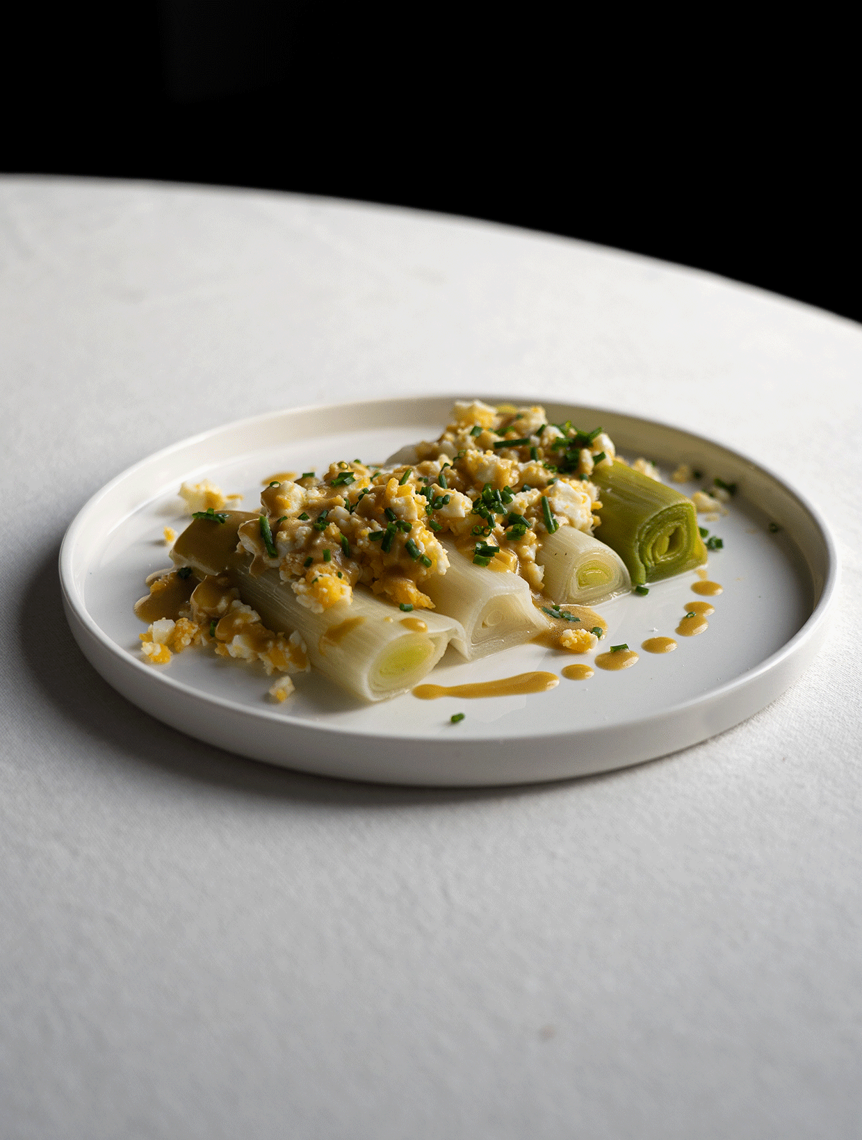 poireaux vinaigrette au vinaigre au poivre de kampot noir