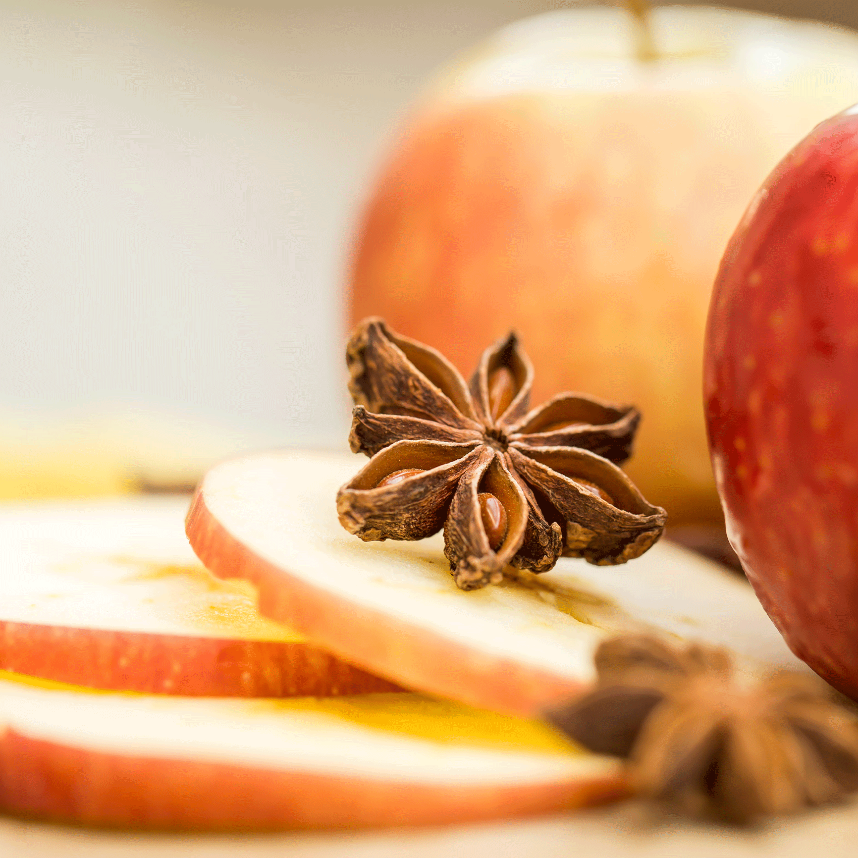 tranche de pommes et anis étoilé