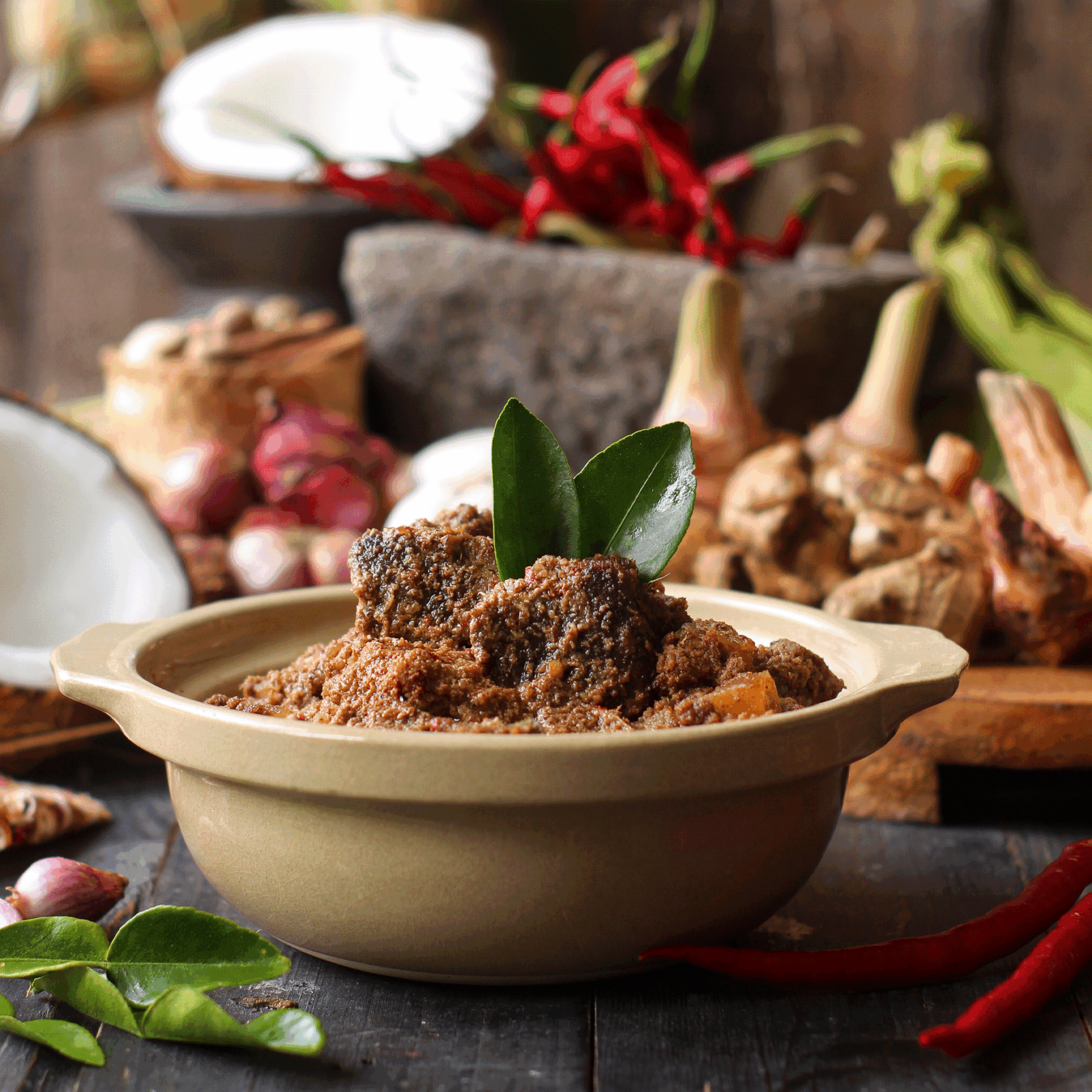 plats de ragout dans un plat en fonte