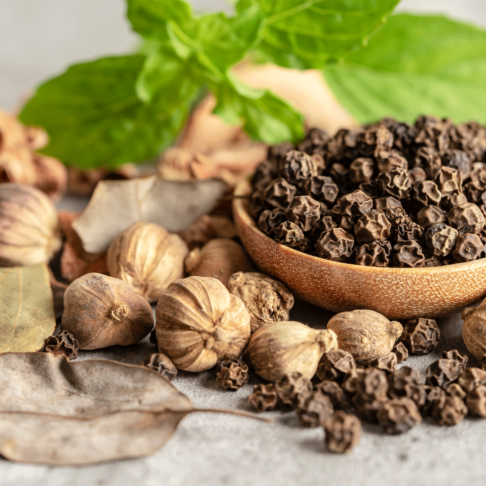 gousses de cardamomes sur une surface