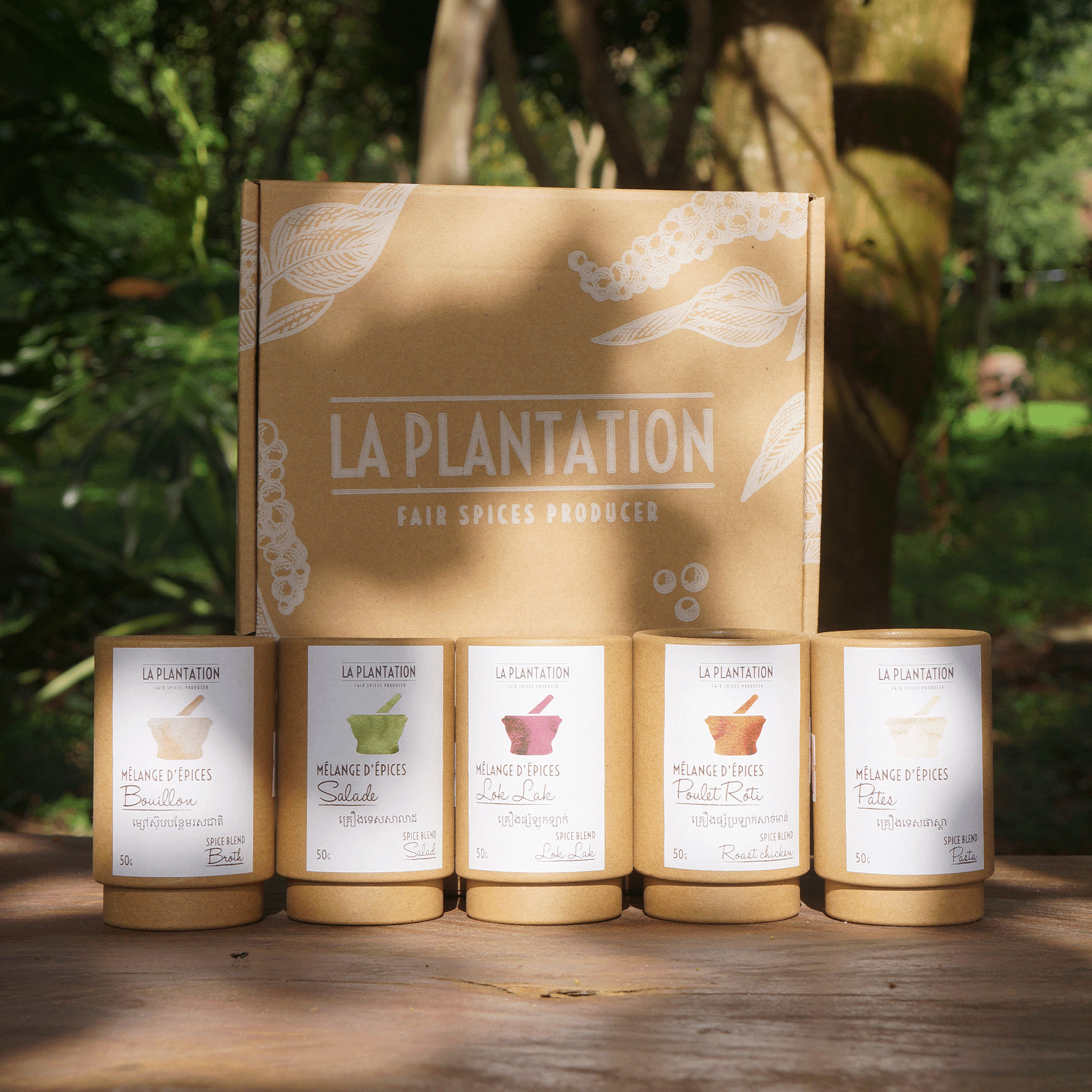 gamme de mélanges d'épices minute de la plantation
