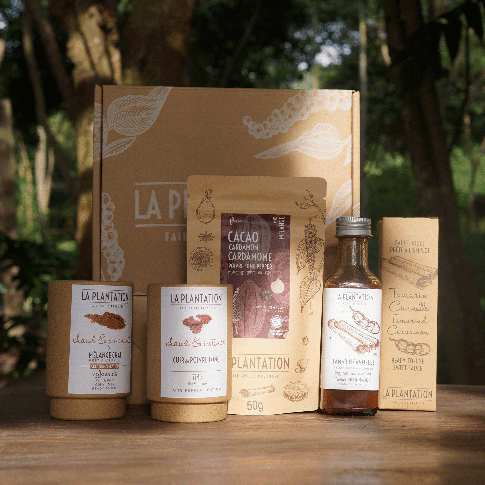 épices comprises dans le coffret de noel la plantation